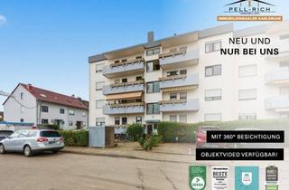 Wohnung kaufen in 76297 Stutensee, DOPPELT SONNIG: 3-Zimmer-Wohnung mit Ost- & Westbalkon und viel Potenzial in Stutensee-Blankenloch