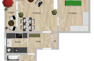 Wohnung kaufen in 91154 Roth, Roth - Gut vermietete 2 Zimmer-Mansardenwohnung mit Loggia und Stellplatz in ruhiger Wohnlage RH-Nord