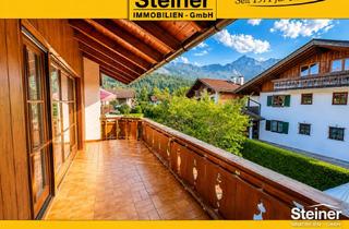 Wohnung mieten in 82467 Garmisch-Partenkirchen, 3,5-Zimmer Maisonette-Wohnung ca. 105m², eigener Eingang, 1. OG/DG, EBK, 2 Balkone, Keller, Garage