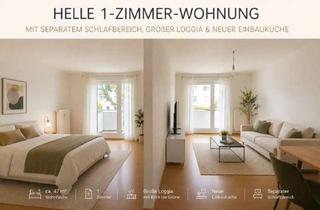 Wohnung mieten in 71034 Böblingen, Helle 1-Zimmer-Wohnung mit separatem Schlafbereich, großer Südbalkon und neuer Einbauküche