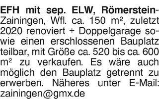 Immobilie kaufen in 72587 Römerstein, EFH mit sep. ELW