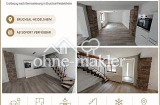 Wohnung mieten in 76646 Bruchsal, Kernsaniertes Reihenmittelhaus/Wohnung auf 2 Ebenen und neuer Einbauküche in Bruchsal-Heidelsheim