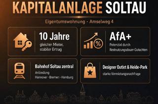Wohnung kaufen in 29614 Soltau, Kapitalanlage in Soltau: vermietete 3-Zimmer-Wohnung mit langjährigem Bestandsmieter