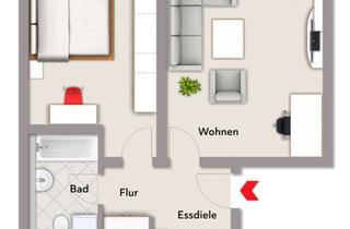 Wohnung kaufen in 76227 Durlach, Vermietete 2,5-Zimmer-Wohnung in Durlach mit 2 Loggien & TG-Stellplatz