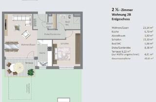 Wohnung mieten in 71696 Möglingen, Stilvolle, neuwertige 2,5-Zimmer-Wohnung mit Garten und EBK in Möglingen