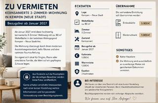 Wohnung mieten in 47906 Kempen, Zuhause mit 3,5 Zimmern in Kempen