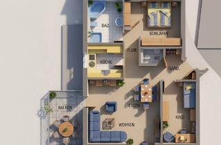 Wohnung mieten in Lilienstraße, 71672 Marbach, Klimatisierte Dachgeschosswohnung (3,5-Zimmer) in Top-Lage in Marbach am Neckar