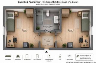 Wohnung mieten in Fabrikstraße 16, 02692 Doberschau, A4RES – Voll möblierte Premium-Apartments 2er WG für Ausbildung, Studium & Berufseinstieg