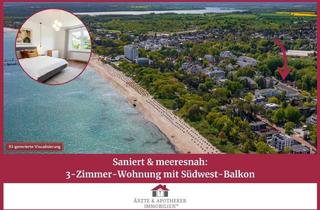 Wohnung kaufen in 23669 Timmendorfer Strand, Saniert & meeresnah: 3-Zimmer-Wohnung mit Südwest-Balkon