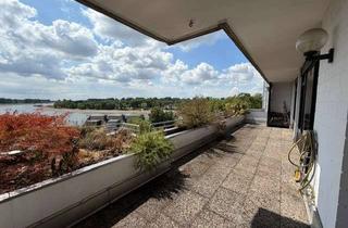 Penthouse mieten in Benrather Schloßallee 12, 40597 Benrath, Penthouse mit Panoramablick auf den Rhein