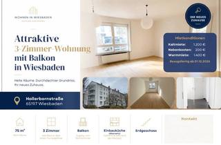Wohnung mieten in Hollerbornstraße 85, 65197 Wiesbaden, Attraktive 3-Zimmerwohnung in Top-Lage von Wiesbaden – Renoviert, mit Balkon und perfekter Anbindung