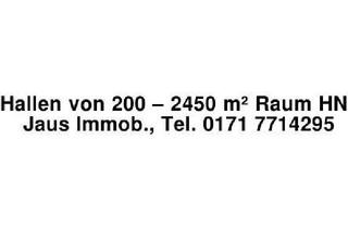 Büro zu mieten in 74076 Heilbronn, Hallen von 200 - 2450 m² Raum HN Jaus Immob., Tel. 0171 7714295