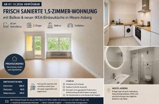 Wohnung mieten in Wilhelm-Müller-Straße 12, 47441 Moers, Frisch sanierte 1,5-Zimmer-Wohnung mit Balkon neue Ikea Küche in Moers-Asberg
