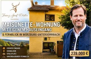 Wohnung kaufen in 97080 Unterdürrbach, Maisonette-Wohnung mit eigenem Hauseingang und Fernblick in Würzburg-Unterdürrbach + eigener Garten