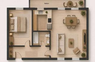 Wohnung mieten in Märkische Allee 288, 12687 Marzahn, Modern wohnen - hochwertig sanierte 2-Zimmer-Wohnung mit neuem Bad und Einbauküche!