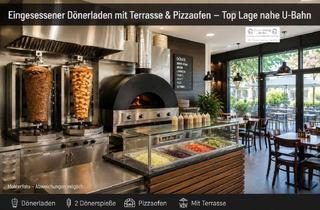 Geschäftslokal mieten in 10777 Wilmersdorf, Eingesessener Dönerladen direkt an der U-Bahn mit 2 Dönerspießen, Pizzaofen, Terrasse & Stellplatz