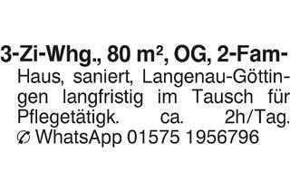 Wohnung mieten in 89129 Langenau, 3-Zi-Whg., 80 m2, OG, 2-Fam-