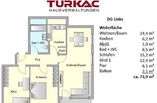 Wohnung kaufen in 35232 Dautphetal, Hell, geräumig & top geschnitten: 3-ZKB-Dachgeschosswohnung mit Balkon in Dautphetal-Mornshausen