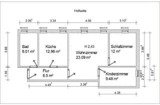 Wohnung mieten in Dorfstraße 12, 09600 Oberschöna, Wohnen in einem Dreiseitenhof, 3-Zimmer Wohnung Oberschöna