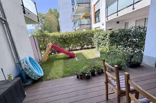 Wohnung kaufen in 65933 Griesheim, Lichtdurchflutete 3-Zimmer-Erdgeschosswohnung mit Terrasse und eigenem Garten in Frankfurt-Griesheim