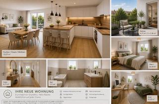 Wohnung mieten in Regensburger Straße 81, 93142 Maxhütte-Haidhof, Erstbezug: 3-Zimmer-Neubau mit Süd-Loggia, Einbauküche und Erdwärme [PROVISIONSFREI]