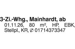 Wohnung mieten in 74535 Mainhardt, 3-Zi.-Whg., Mainhardt, ab