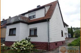 Haus kaufen in 36381 Schlüchtern, Kleines 1-Familienwohnhaus mit Nebengebäude u. Doppelgarage, großer Garten in Schlüchtern-Niederzell