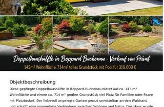 Doppelhaushälfte kaufen in 56154 Boppard, Boppard - Doppelhaushälfte in Boppard-Buchenau - Verkauf von Privat