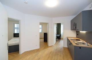 Wohnung mieten in Flugplatzstraße F 1, 15344 Strausberg, Voll möbliertes 3-Raum-Apartment mit Balkon - WG geeignet
