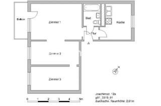 Tauschwohnungen in Joachimstraße 12A, 10119 Mitte, Tauschwohnung: 3 Zimmer Wohnung am Rosenthaler Platz mit WBS