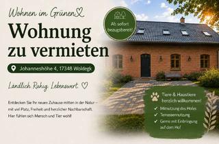 Wohnung mieten in Johanneshöhe, 17348 Woldegk, Großzügige Wohnung im Grünen