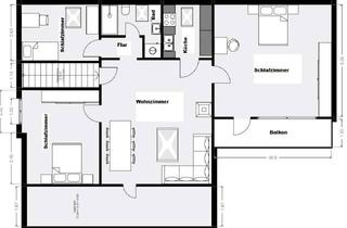 Wohnung mieten in Weinbergstraße 1D, 64342 Seeheim-Jugenheim, Zuhause mit vier Zimmern in Seeheim-Jugenheim