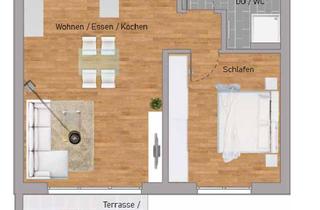Wohnung mieten in Am Wasserwerkswald 14, 65795 Hattersheim, Erstbezug mit Balkon: Exklusive 2-Zimmer-Wohnung mit geh. Innenausstattung
