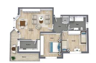 Wohnung mieten in An Der Borngasse, 57627 Hachenburg, Helle 86 m² 3 Zimmer Wohnung mit Balkon & Keller in Hachenburg Krankenhaus