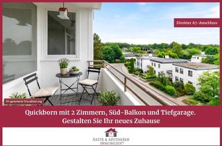 Wohnung kaufen in 25451 Quickborn, 2-Zimmer-Wohnung mit Süd-Balkon und Fernblick in Quickborn, viel Potenzial für die eigene Gestaltung