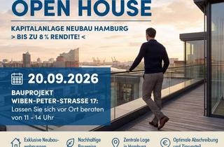 Wohnung kaufen in Reichsbahnstraße, 22525 Eidelstedt, 2 Zimmer Neubau mit Terrasse und Wintergarten, 3m Raumhöhe