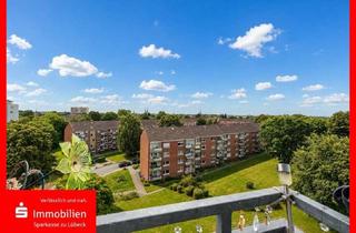 Wohnung kaufen in 23556 St. Lorenz Nord, Etagenwohnung mit beeindruckendem Weitblick über Lübeck, frei zu übergeben