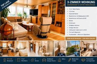 Wohnung kaufen in Taunusstraße, 74172 Neckarsulm, Modernisierte 3-Zimmer-Wohnung | 74 m² | Balkon | Garage | Stellplatz | Top-Lage | Provisionsfrei