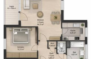 Wohnung mieten in 70825 Korntal-Münchingen, 2-Zimmer-Wohnung im 1. OG nahe S-Bahn in Korntal