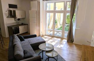 Wohnung mieten in Hübnerstraße, 10247 Friedrichshain, Möbliertes 1 Zi. Appartement mit Terrasse im Erdgeschoss, Gartenblick, im Samariterkiez
