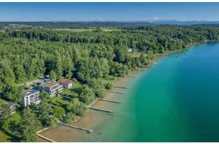 Villa kaufen in 82229 Seefeld, Wörthsee: Moderne Bauhausvilla direkt am Ufer mit Steg und Bootshaus