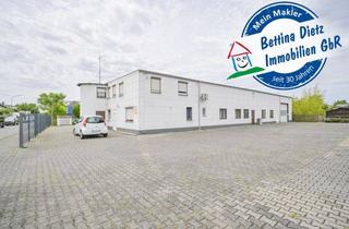 Gewerbeimmobilie kaufen in 64807 Dieburg, DIETZ: Industriegebäude - Wohnen u. Arbeiten! Große Halle, Büroraum, Stellplätze und Betriebswohnung