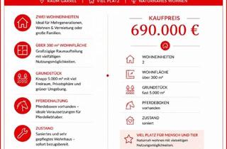 Haus kaufen in 49681 Garrel, Wohnhaus mit zwei Wohneinheiten und Pferdehaltung