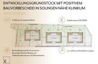 Grundstück zu kaufen in Scheidter Str. 33, 42653 Gräfrath, Entwicklungsgrundstück mit positivem Bauvorbescheid in Solingen nähe Klinikum