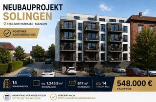 Grundstück zu kaufen in 42655 Solingen-Mitte, Solingen-Mitte: Weit fortgeschrittenes Wohnbauprojekt, 14 WE, positiver Bauvorbescheid