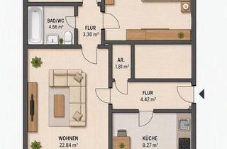 Wohnung kaufen in 85540 Haar, Haar - Einladende,helle 3-Zimmer-Wohnung mit 2 Balkonen - Provisionsfrei