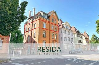 Wohnung kaufen in 70469 Feuerbach, Zentral in S-Feuerbach: 3-Zi.-Altbauwohnung mit Stellplatz & Einbauküche – ideal auch als WG