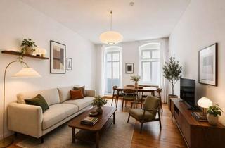 Wohnung kaufen in Liebigstraße 36, 10247 Friedrichshain, GRÜNDERZEIT-ALTBAUWOHNUNG MIT 2 BALKONEN, AUFZUG UND ENERGIEEFFIZIENZKLASSE B IN BESTLAGE
