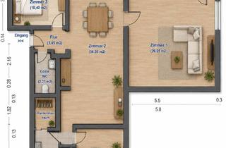 Wohnung kaufen in 61231 Bad Nauheim, Bad Nauheim- Kernsanierte 4-Zimmer-Einheit mit Terrasse