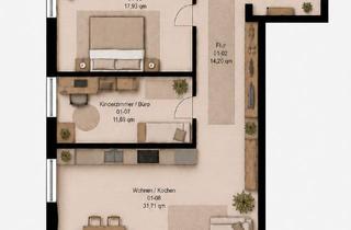 Wohnung mieten in 82061 Neuried, Viel Platz in Neuried: Vier-Zimmer-Wohnung mit Balkon